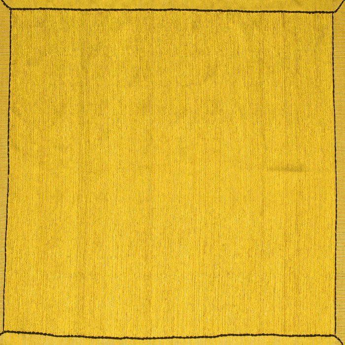 Square Abstract Yellow Contemporary Rug, con638yw