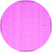 Round Machine Washable Abstract Pink Contemporary Rug, wshcon638pnk