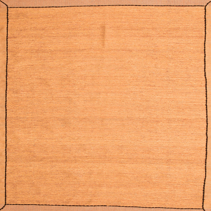 Serging Thickness of Abstract Orange Contemporary Rug, con638org