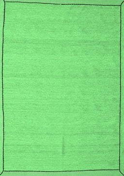Abstract Emerald Green Contemporary Rug, con638emgrn