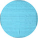 Round Machine Washable Abstract Light Blue Contemporary Rug, wshcon638lblu