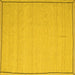 Square Machine Washable Abstract Yellow Contemporary Rug, wshcon638yw