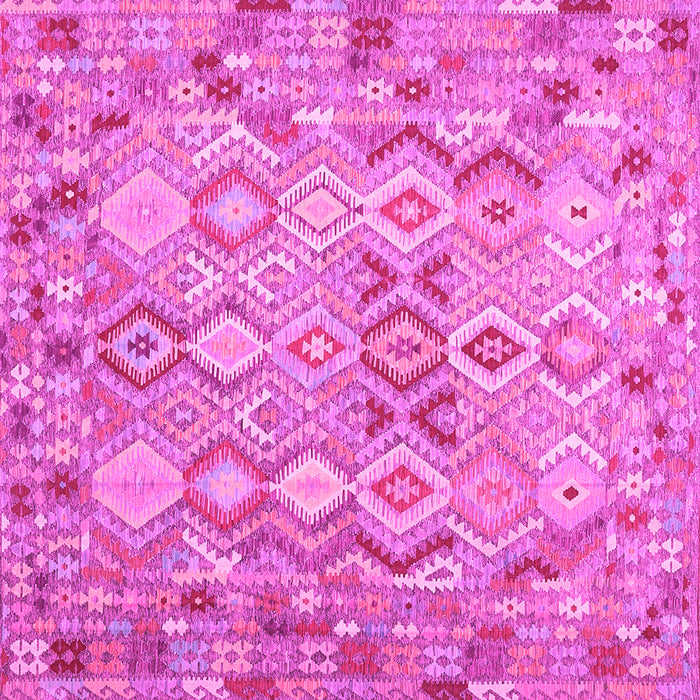Square Southwestern Pink Country Rug, con639pnk