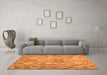 Machine Washable Southwestern Orange Country Area Rugs in a Living Room, wshcon639org