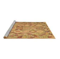 Sideview of Machine Washable Southwestern Brown Country Rug, wshcon639brn