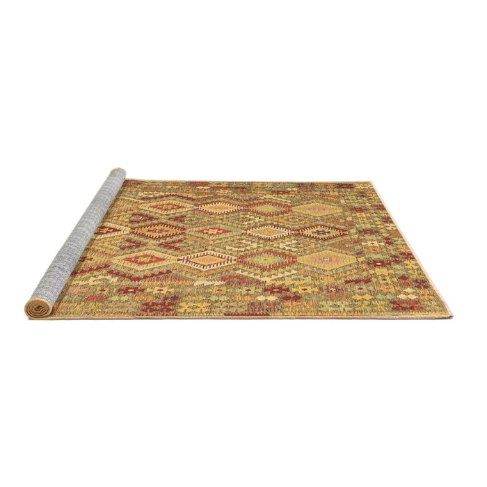 Sideview of Machine Washable Southwestern Brown Country Rug, wshcon639brn