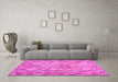 Machine Washable Southwestern Pink Country Rug in a Living Room, wshcon639pnk