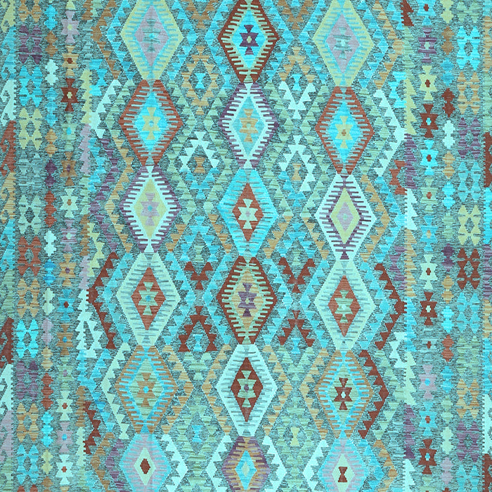 Southwestern Light Blue Country Rug, con639lblu