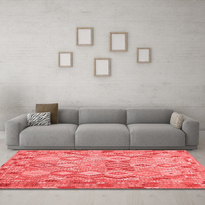 Country Red Washable Rugs
