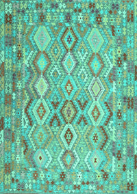 Southwestern Turquoise Country Rug, con639turq