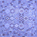 Square Southwestern Blue Country Rug, con639blu