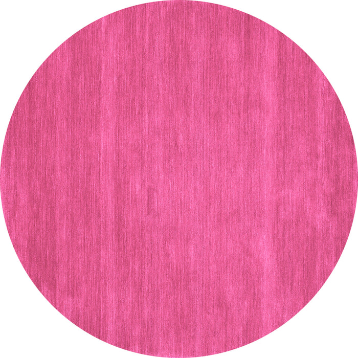 Round Abstract Purple Contemporary Rug, con63pur