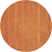 Round Abstract Brown Contemporary Rug, con63brn