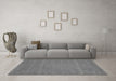 Machine Washable Abstract Gray Contemporary Rug in a Living Room,, wshcon63gry