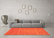 Machine Washable Abstract Orange Contemporary Area Rugs in a Living Room, wshcon63org