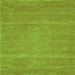 Serging Thickness of Abstract Green Contemporary Rug, con63grn