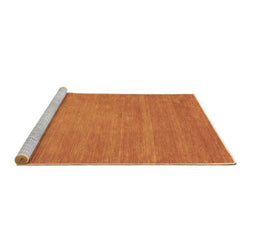 Sideview of Machine Washable Abstract Brown Contemporary Rug, wshcon63brn