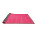 Sideview of Abstract Pink Contemporary Rug, con63pnk