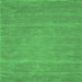 Square Abstract Emerald Green Contemporary Rug, con63emgrn