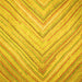 Square Machine Washable Southwestern Yellow Country Rug, wshcon640yw