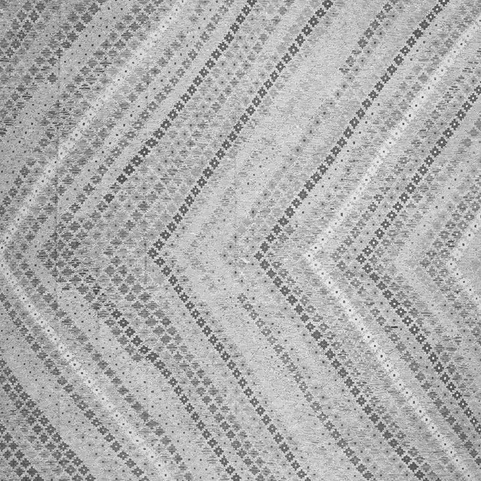 Serging Thickness of Machine Washable Southwestern Gray Country Rug, wshcon640gry