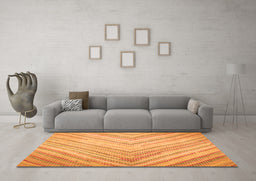 Machine Washable Southwestern Orange Country Area Rugs in a Living Room, wshcon640org