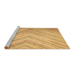 Sideview of Machine Washable Southwestern Brown Country Rug, wshcon640brn