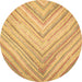 Round Southwestern Brown Country Rug, con640brn