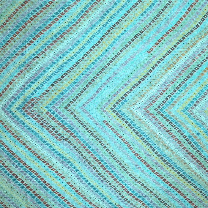 Square Southwestern Light Blue Country Rug, con640lblu