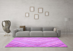 Machine Washable Southwestern Purple Country Area Rugs in a Living Room, wshcon640pur