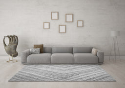Machine Washable Southwestern Gray Country Rug in a Living Room,, wshcon640gry