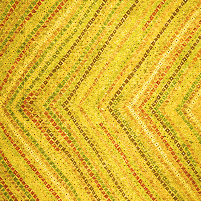 Machine Washable Southwestern Yellow Country Rug, wshcon640yw