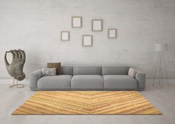 Machine Washable Southwestern Brown Country Rug in a Living Room,, wshcon640brn