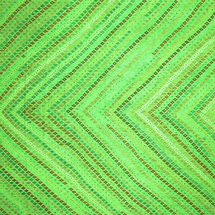 Round Machine Washable Southwestern Green Country Area Rugs, wshcon640grn