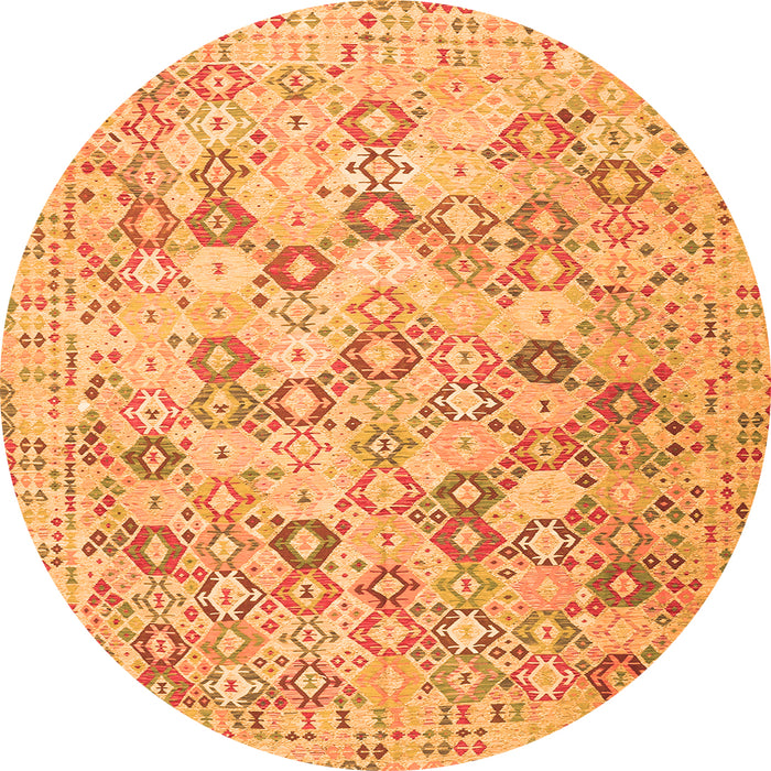 Square Southwestern Orange Country Rug, con641org