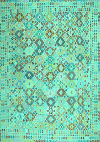 Southwestern Turquoise Country Rug, con641turq