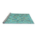 Sideview of Machine Washable Southwestern Light Blue Country Rug, wshcon641lblu