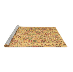 Sideview of Machine Washable Southwestern Brown Country Rug, wshcon641brn