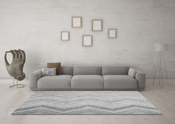 Machine Washable Southwestern Gray Country Rug in a Living Room,, wshcon642gry