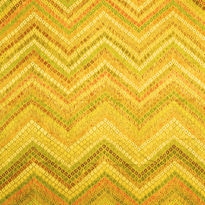 Square Southwestern Yellow Country Rug, con642yw
