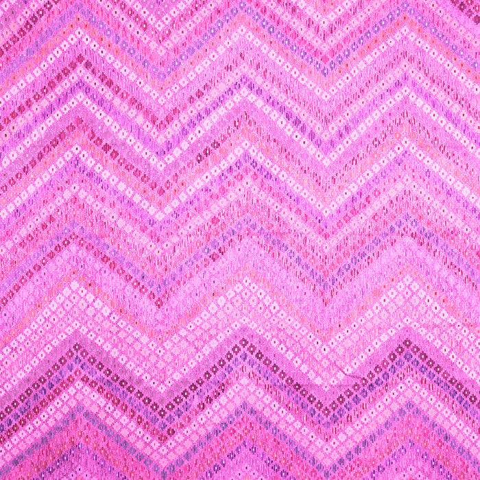 Square Machine Washable Southwestern Pink Country Rug, wshcon642pnk