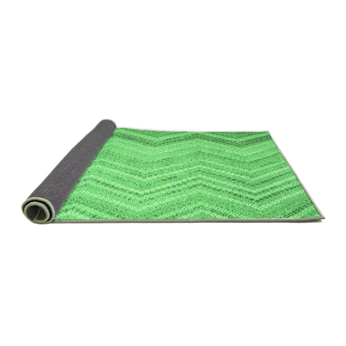 Sideview of Southwestern Emerald Green Country Rug, con642emgrn