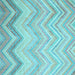 Square Machine Washable Southwestern Light Blue Country Rug, wshcon642lblu