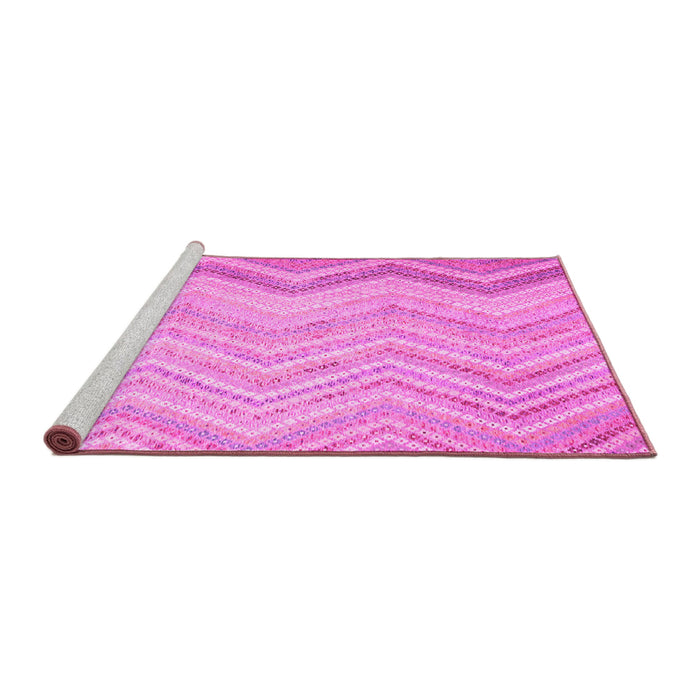 Sideview of Machine Washable Southwestern Pink Country Rug, wshcon642pnk