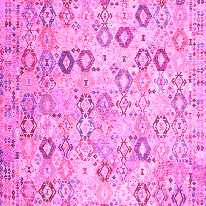 Machine Washable Southwestern Pink Country Rug, wshcon643pnk