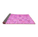 Sideview of Southwestern Pink Country Rug, con643pnk