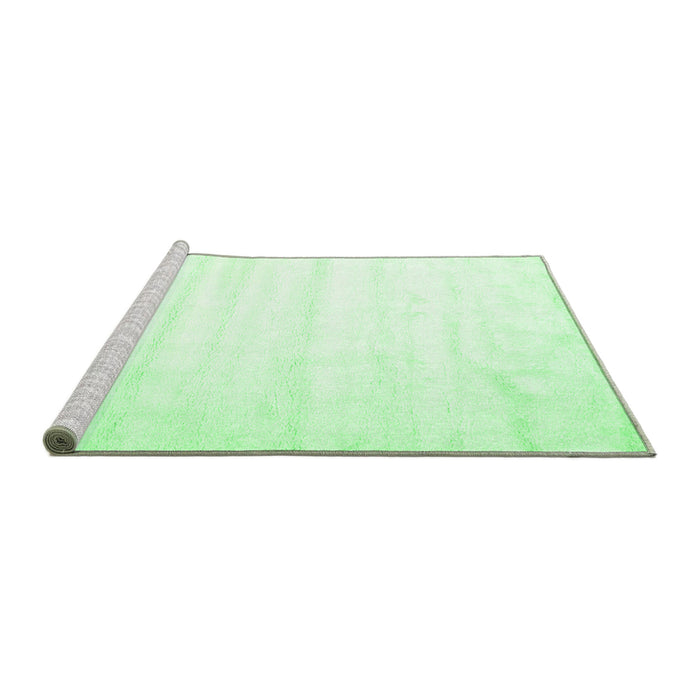 Sideview of Machine Washable Solid Emerald Green Modern Area Rugs, wshcon644emgrn
