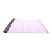 Sideview of Solid Purple Modern Rug, con644pur