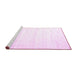 Sideview of Machine Washable Solid Pink Modern Rug, wshcon644pnk