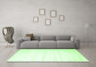 Machine Washable Solid Green Modern Area Rugs in a Living Room,, wshcon644grn